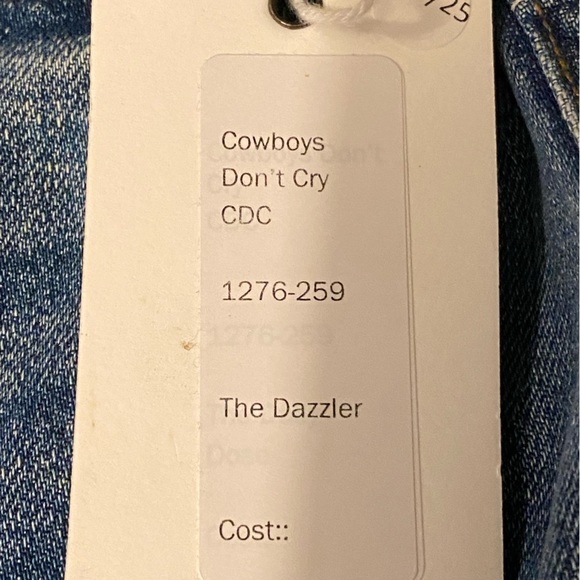 MOTHER Superior The Dazzler Cowboys Don’t Cry Size 25 - Picture 3 of 7